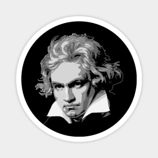 Beethoven Black and White Magnet